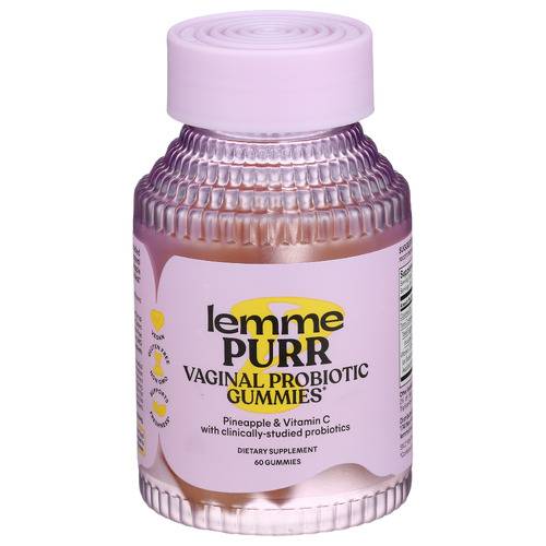 Lemme Purr Vaginal Probiotic Gummies, Pineapple (60 ct)