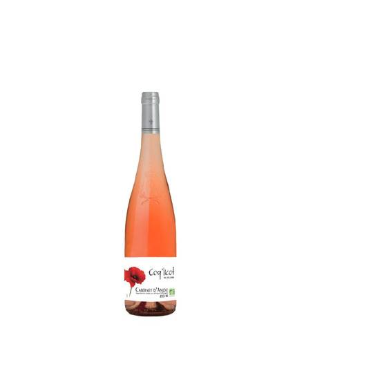 Vin rose cabernet anjou coq'liquot 75cl - BIO