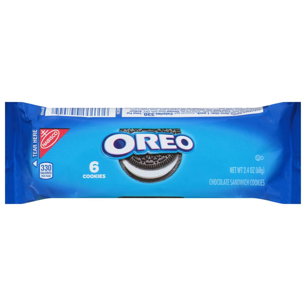 Oreo Sandwich Cookies, Chocolate (2.4 oz, 6 ct)