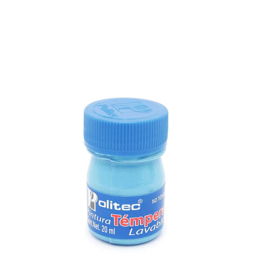 Politec pintura témpera azul pastel 84 (botella 20 ml)