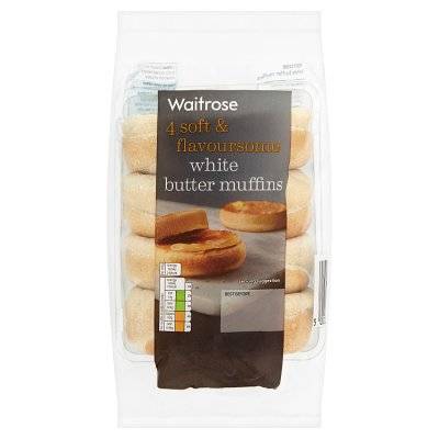 Waitrose White Butter Muffins (4s)