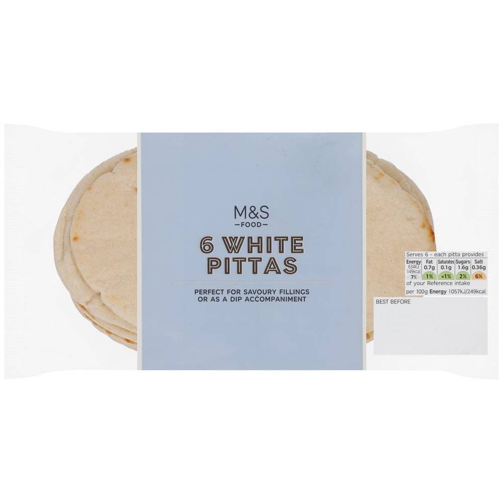 M&S White Pittas (6 per pack)