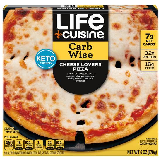 Life Cuisine Keto Friendly Lovers Pizza (cheese)