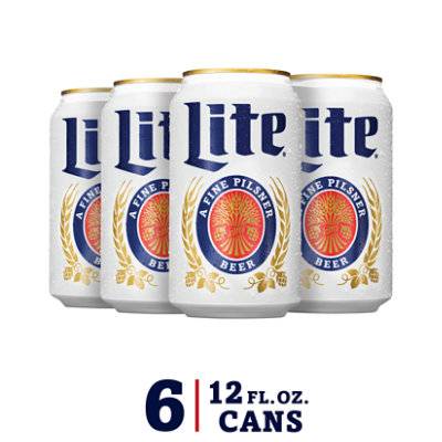 Miller Lite A Fine Pilsner Beer (6 x 12 oz)