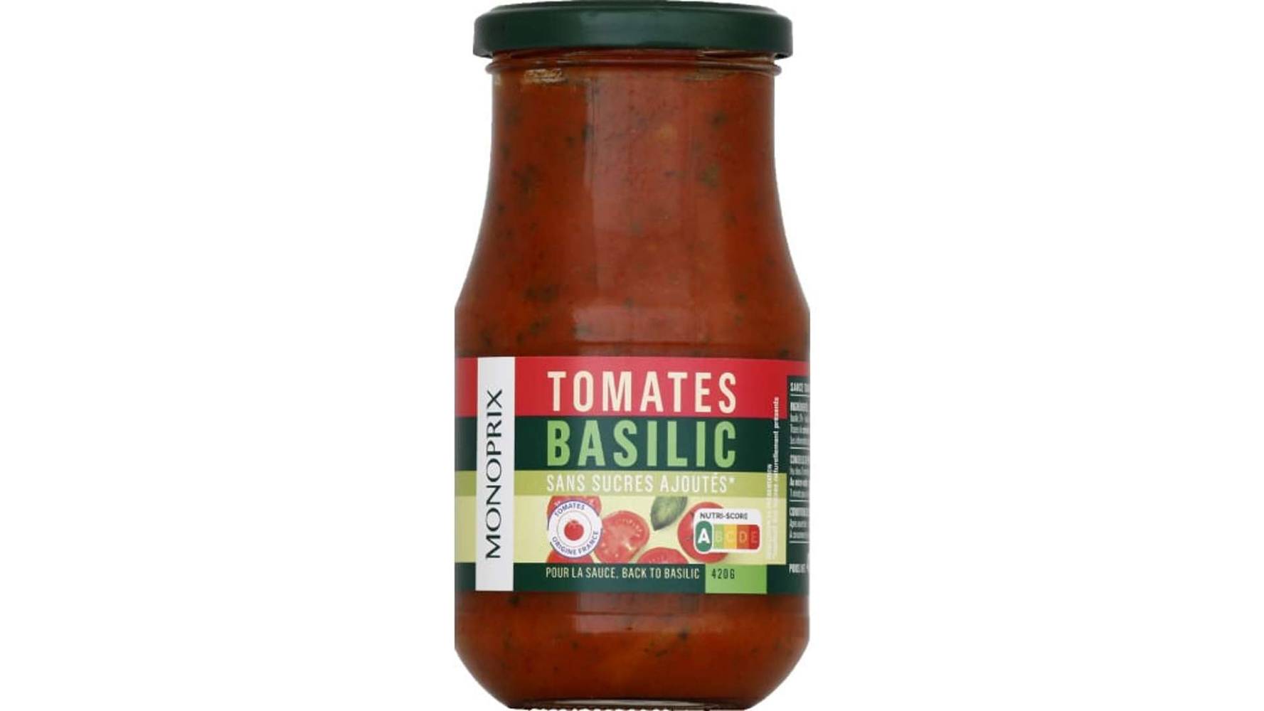 Monoprix Sauce tomate basilic Le bocal de 420 g