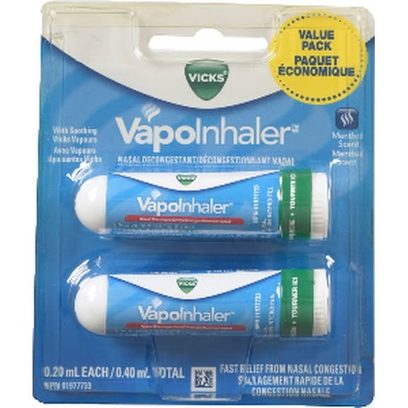 Vicks Inhaler, Twin pack (400 mg)