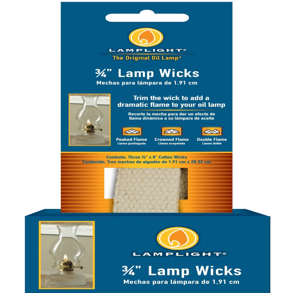 Lamplight Farms 3/4 In. X 8 In. L Flat Wick Shape Cotton Lamp Wick 3 Pk