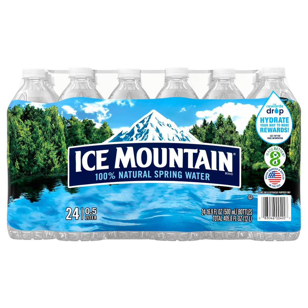 Ice Mountain Natural Spring Water (24 ct, 16.9 fl oz)