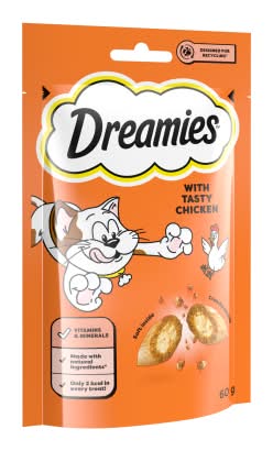 Dreamies Chicken, Adult, Cat Treat Biscuits (60g)