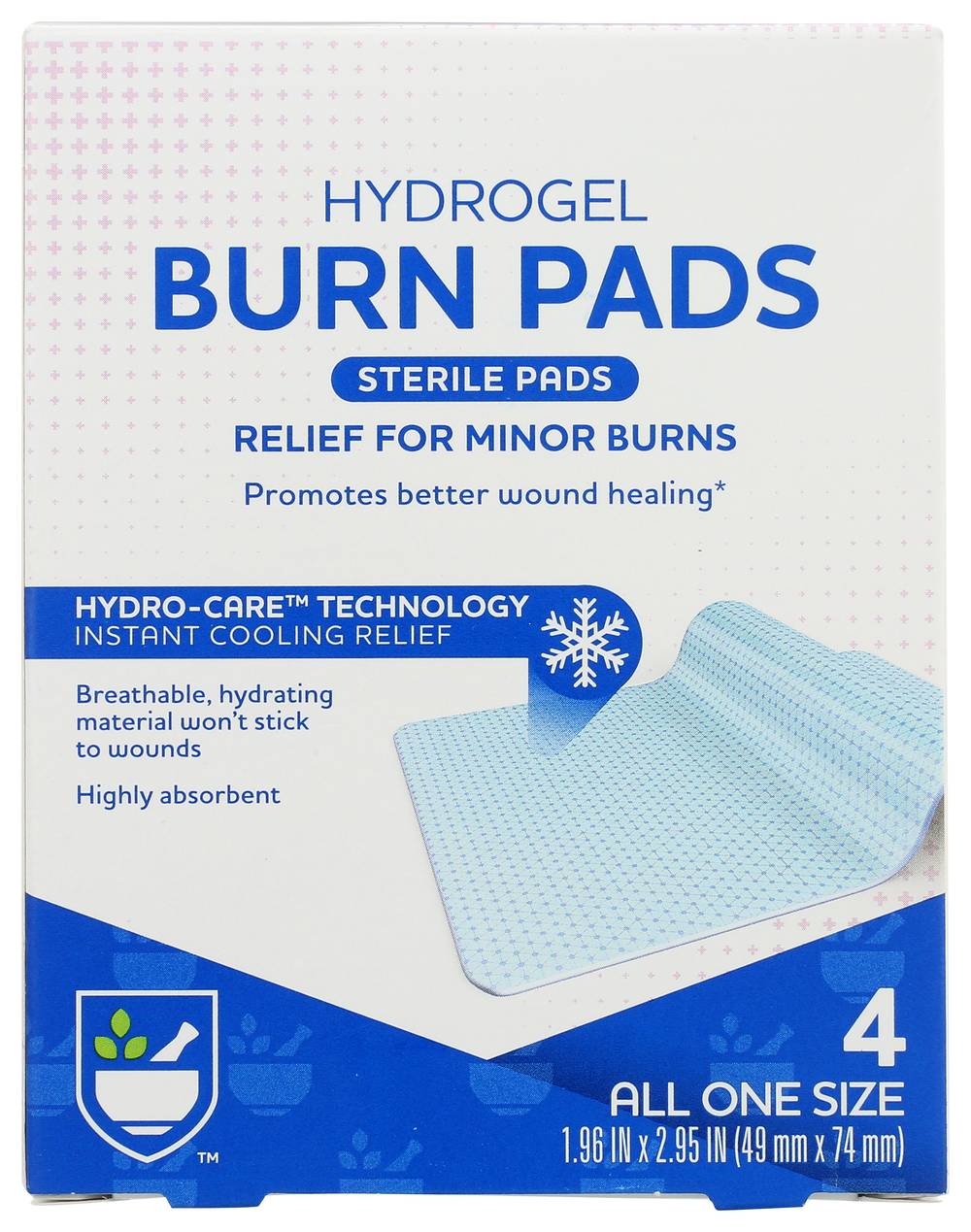 Rite Aid Hydrogel Burn Pads - All One Size, 4 Count