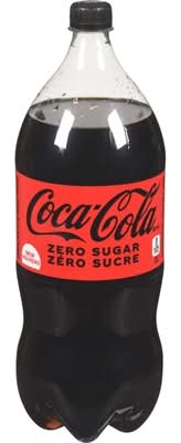 Coca-cola soda au cola zéro sucre - zero sugar cola soda (2 l)