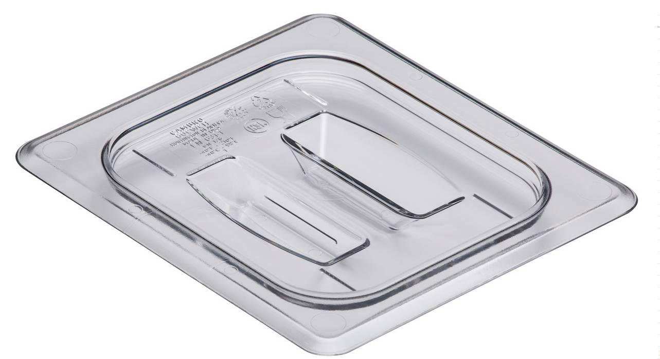 Cambro - Camwear Food Pan Cover, 1/6 size, with handle, clear, NSF