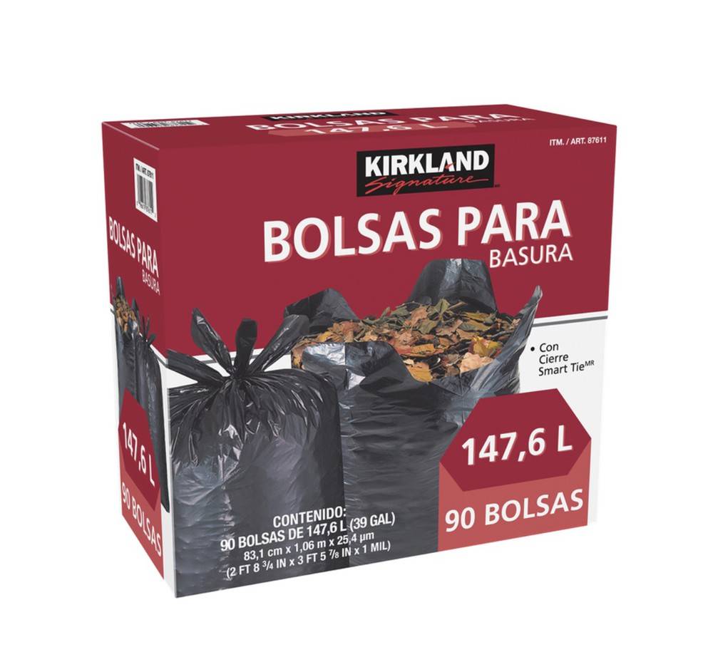 Kirkland Signature · Bolsas para basura, negro (90 un)