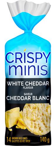 Crispy Minis Brown Rice Cakes, White Cheddar (140 g)