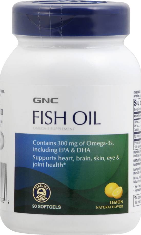 Gnc Fish Oil 300 mg Of Omega-3S (90 ct)