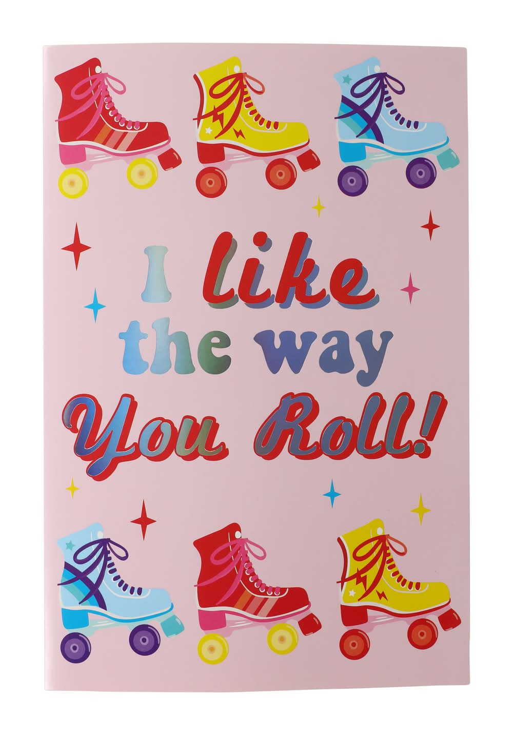 Jumbo Valentine's Day Card 8in x 12in Skates