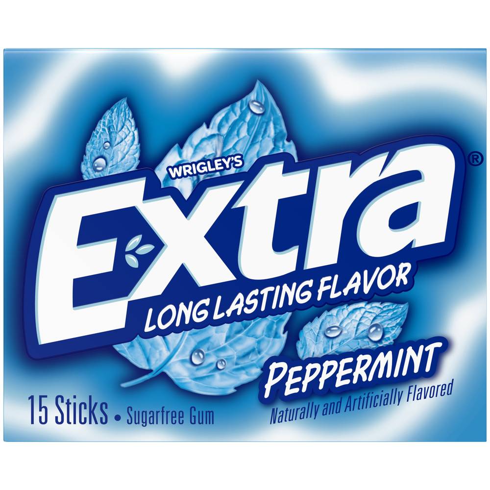 Extra Wrigley's Sugar Free Chewing Gum (15 ct), Peppermint (15 ct)