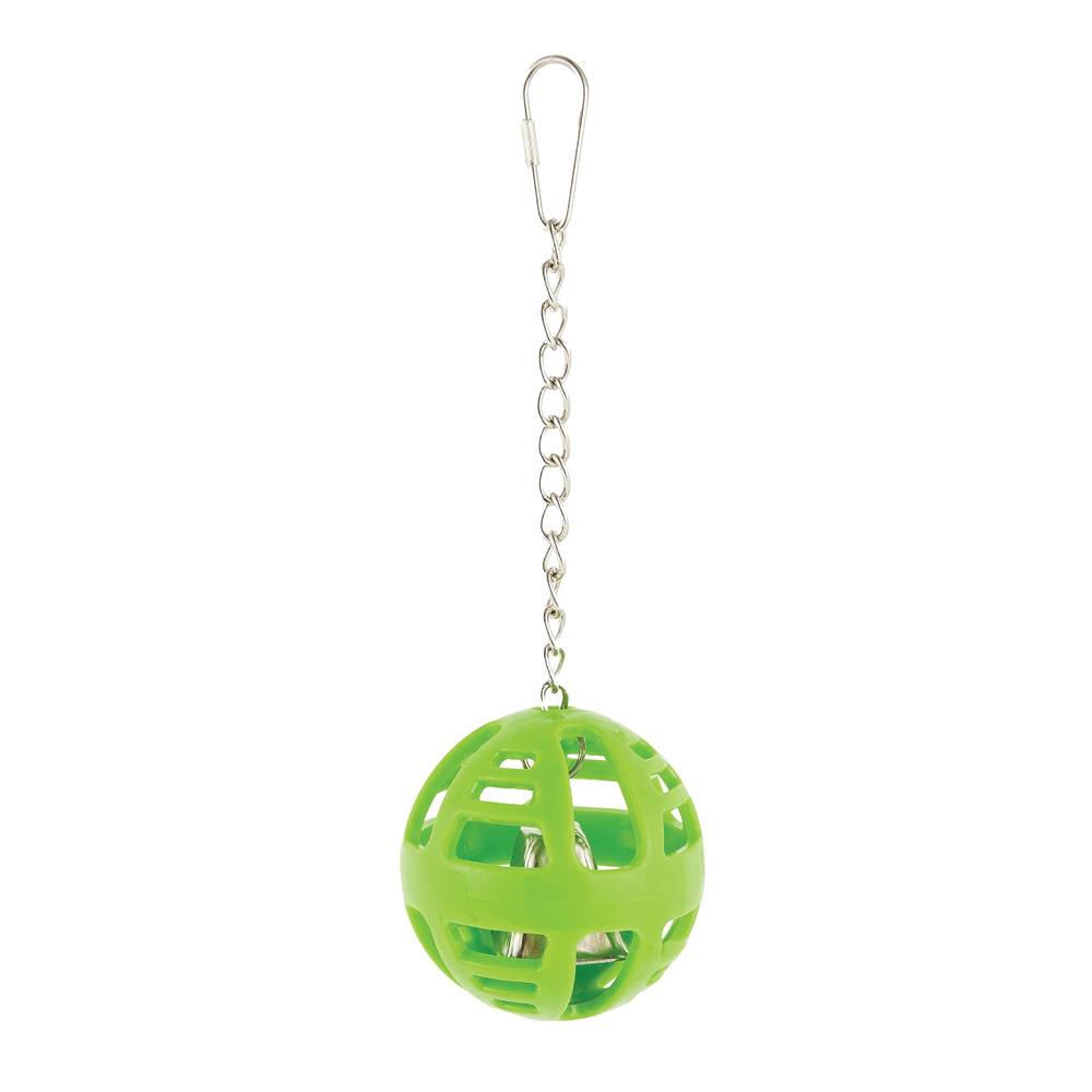 All Living Things Holi Ball Bird Toy, Medium/Large, Green-Silver