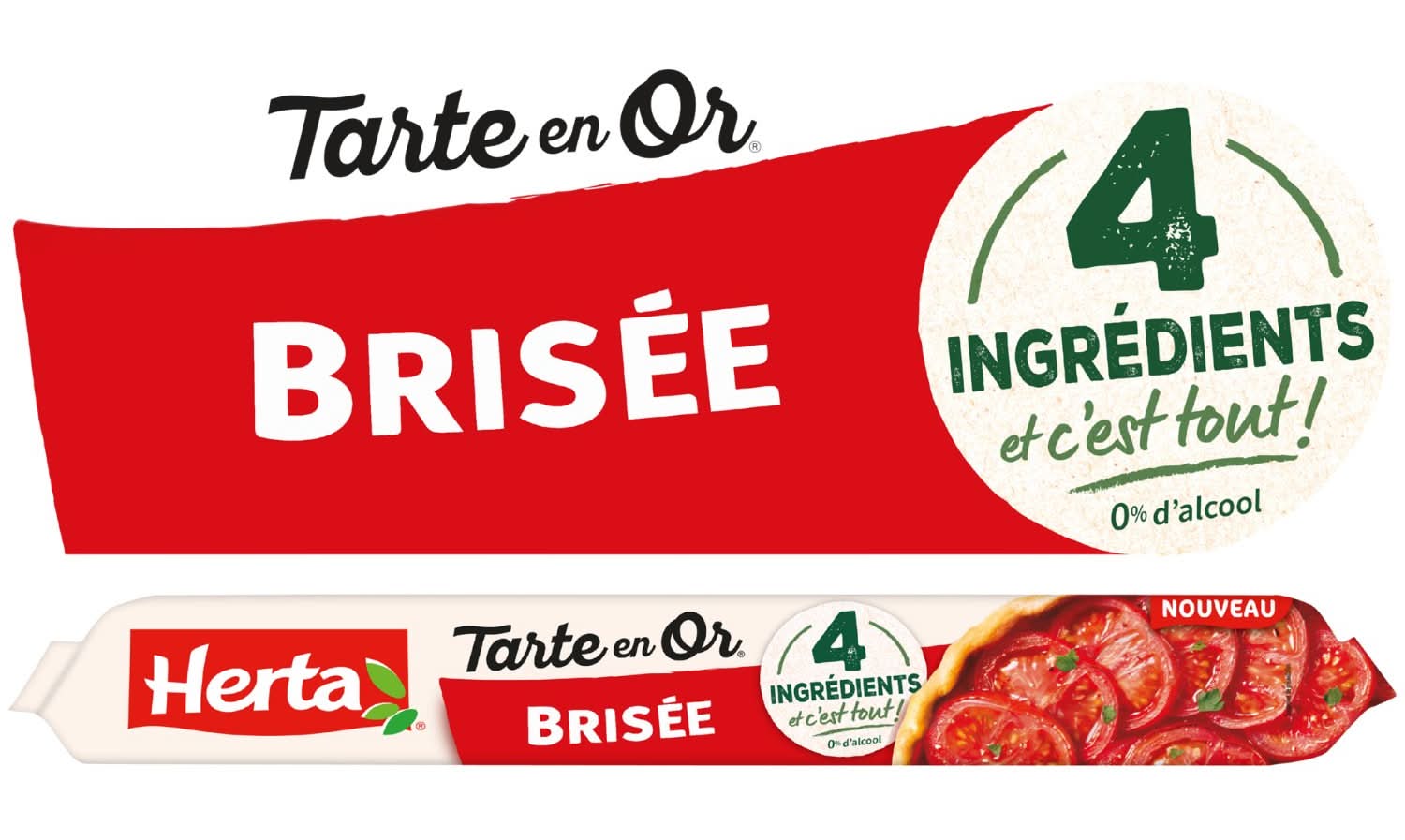 Herta - Pâte brisée tarte en or (230g)