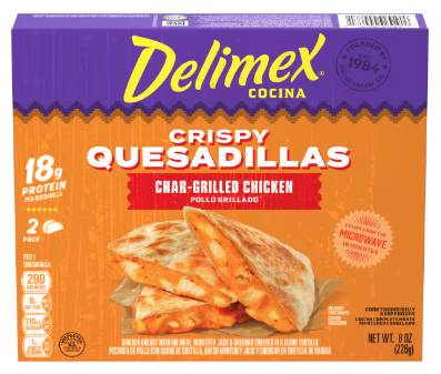 Delimex Char-Grilled Chicken Crispy Quesadillas, Char-Grilled Chicken (8 oz)