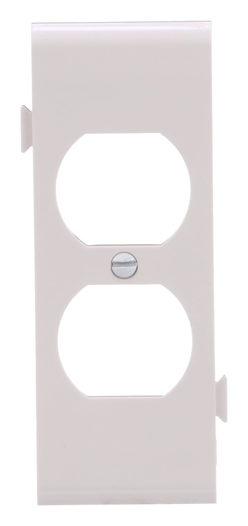 Eaton 1 -Gang Midsize Size White Polycarbonate Indoor Duplex Wall Plate