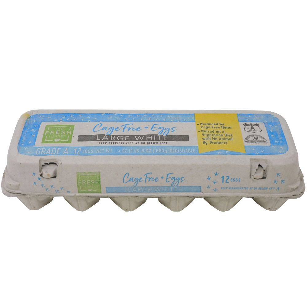 The Fresh Market Large White Cage Free Eggs (12 ct)