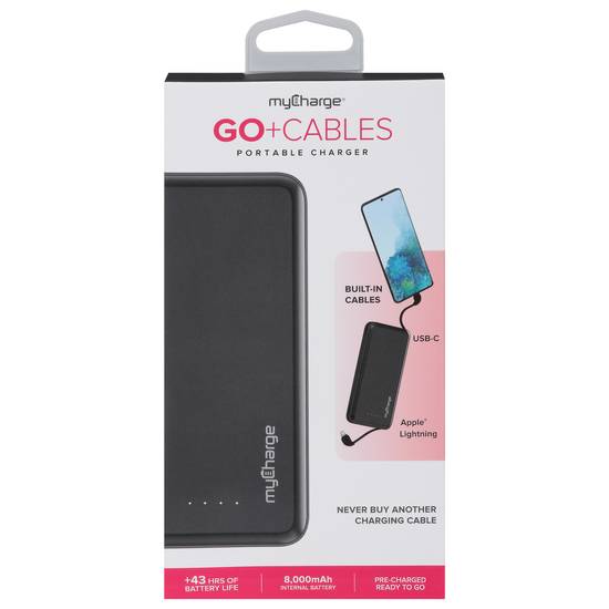 My Charge Go+Cables Portable Charger