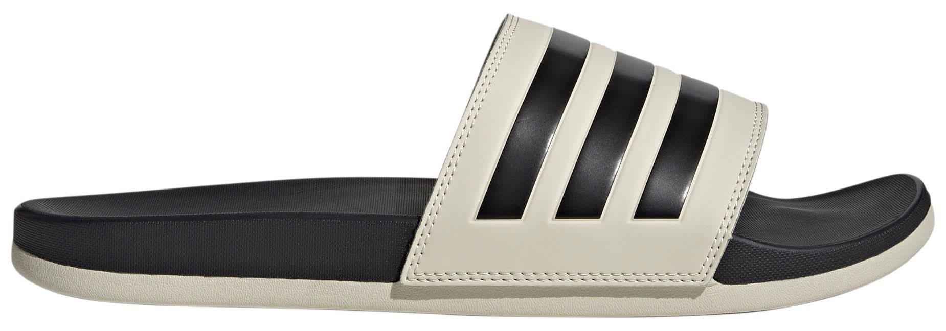 adidas Adilette Comfort Slides (Alumina/Core Black, M10.0/W11.0)