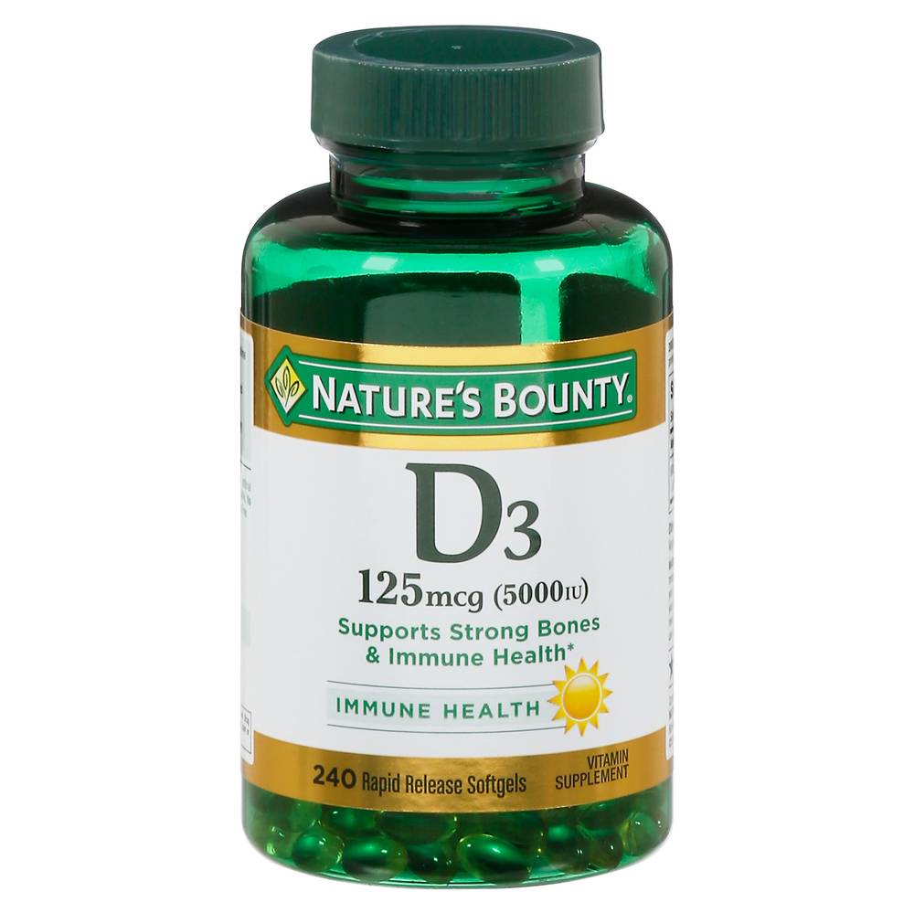 Nature's Bounty Vitamin D3 125 Mcg Softgels (1.06 lbs)