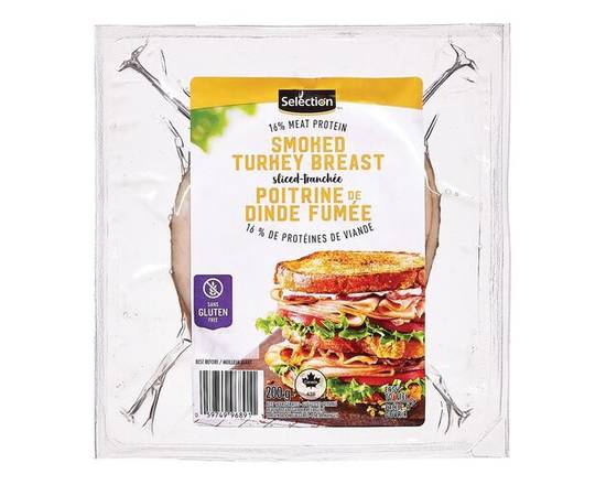 Selection · Poitrine de tureté fumée (200 g) - Smoked turkey breast sliced (200 g)
