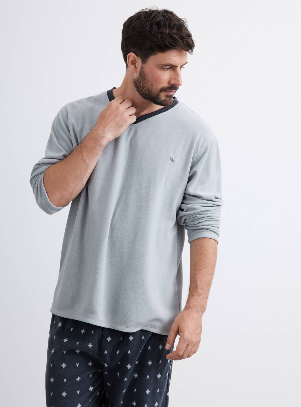 Rainforest pijama polar gris 'm