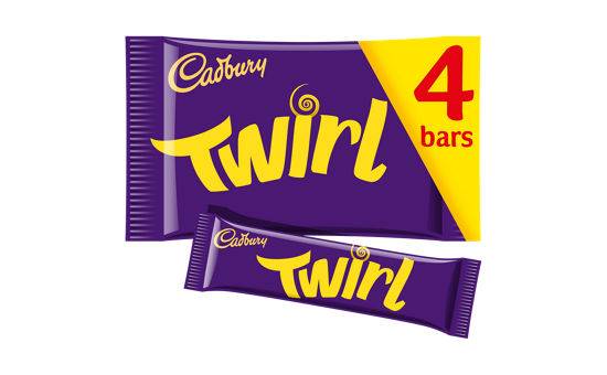 Cadbury Twirl Chocolate Bar 4 Pack 136g