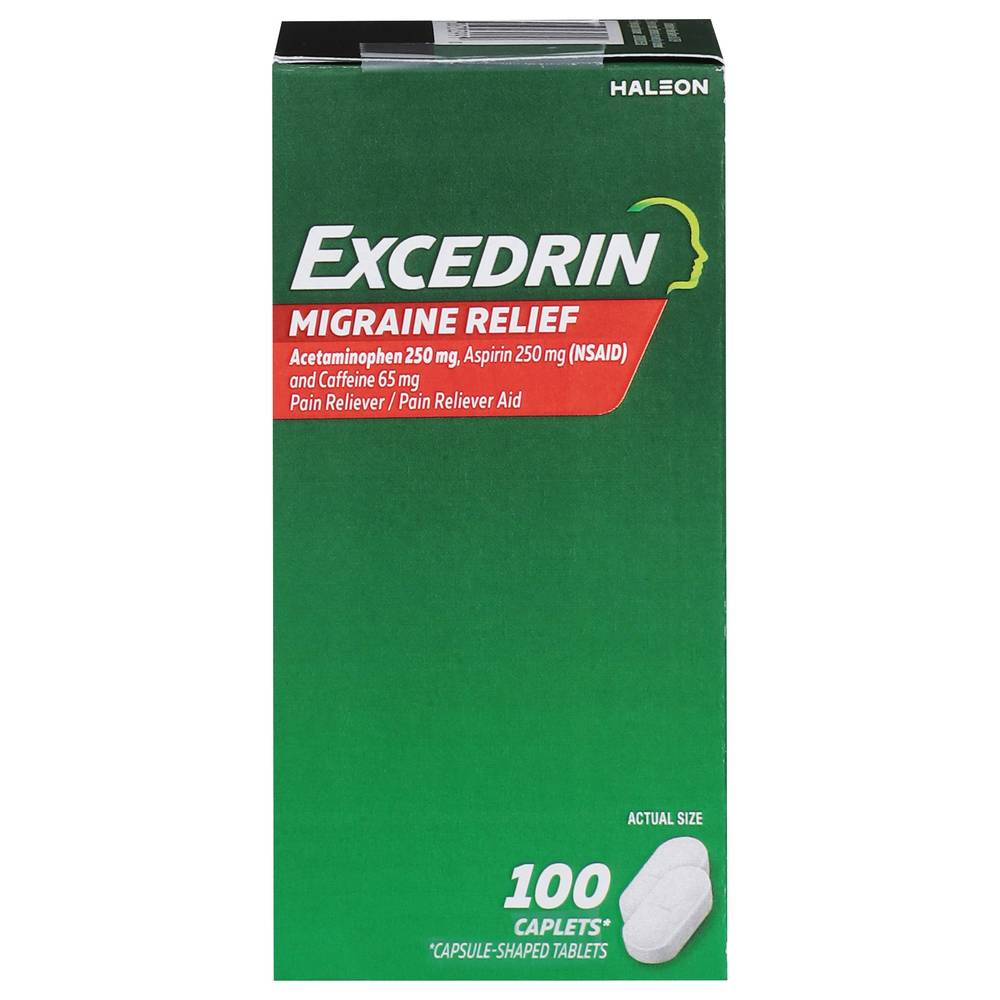 Excedrin Migraine Acetaminophen Aspirin and Caffeine (100 x 0.04 oz)