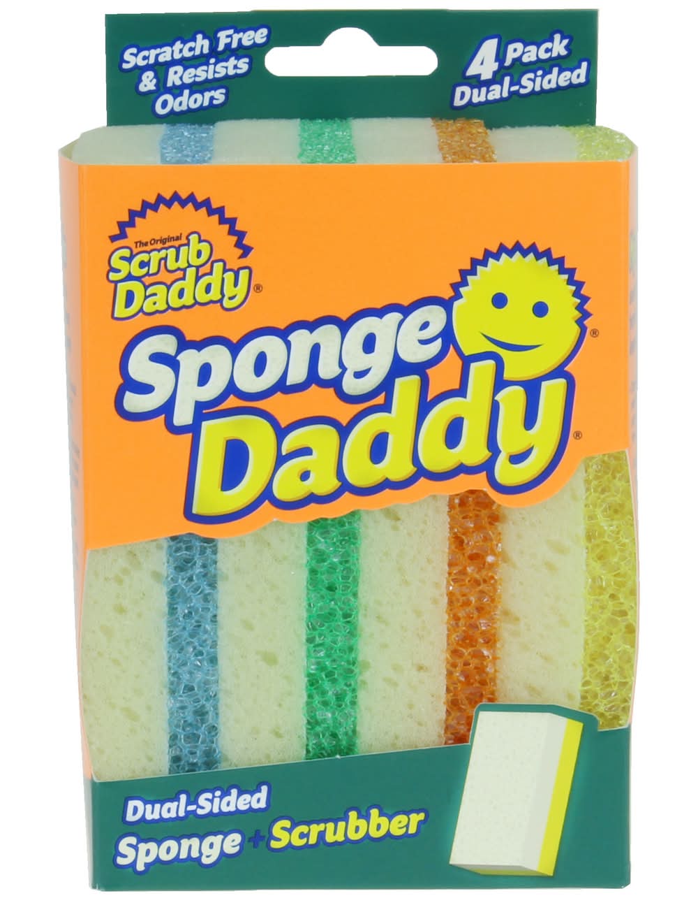 Scrub Daddy Sponge Daddy Heavy Duty Sponge For Multi-Purpose 5.6 In. L 4 Pk