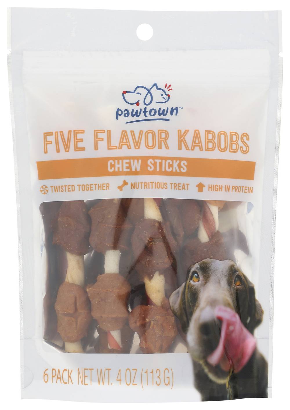 Pawtown Dog Chew Sticks, Five Flavor Kabobs (4 oz, 6 ct)