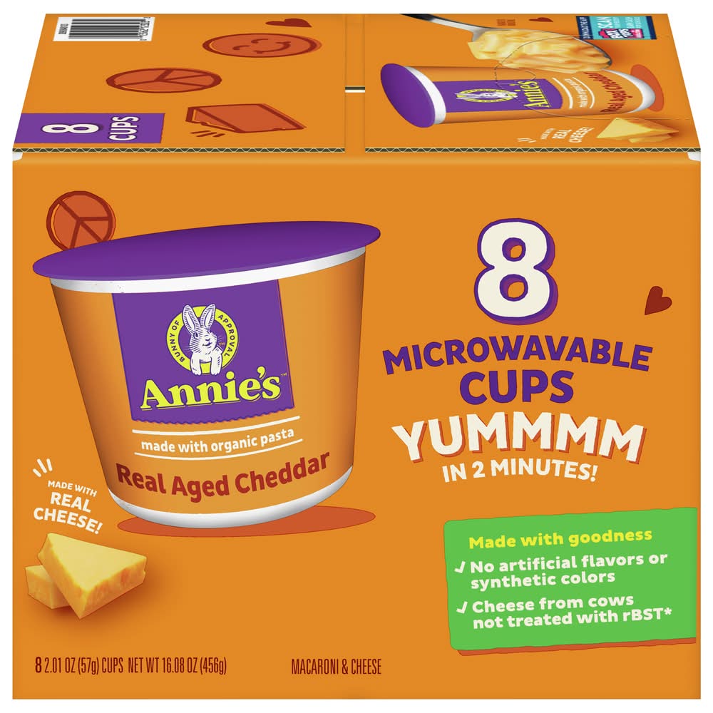 Annie's Real Aged Cheddar Macaroni & Cheese (2.01 oz, 8 ct)