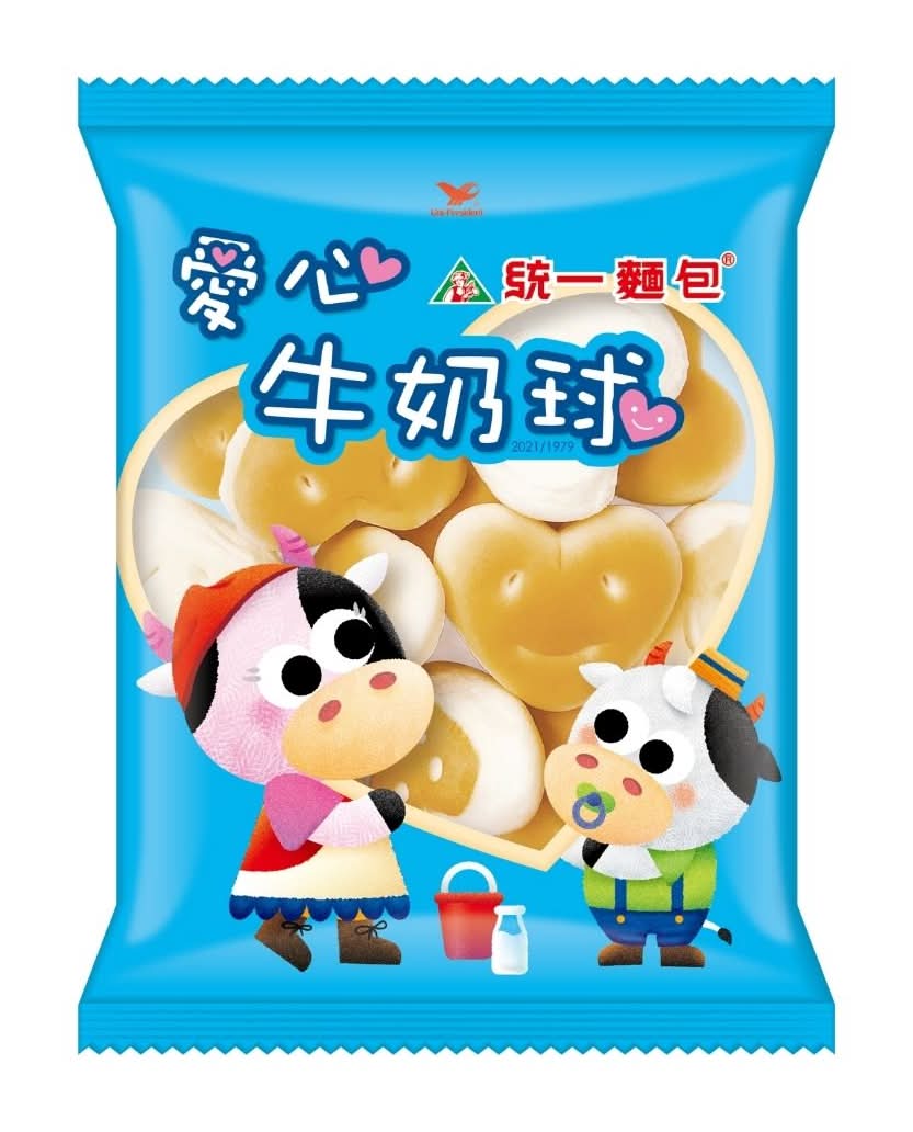 統一麵包愛心牛奶球 55g