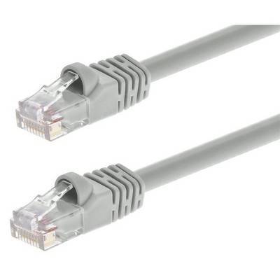 Monoprice Cat6 Ethernet Patch Cable - 5 Feet - Gray | Network Internet Cord - RJ45, Stranded, 550Mhz, UTP, Pure Bare Copper Wire, 24AWG