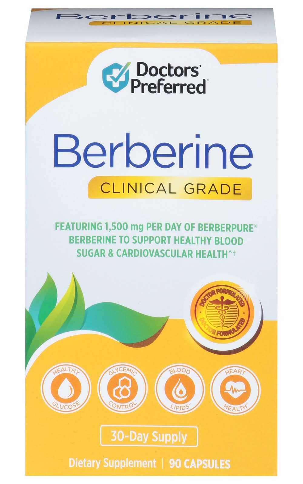 Doctors' Preferred Berberine Clinical Grade 1500 mg Capsules (90 ct)