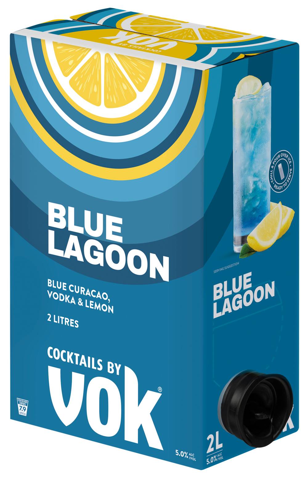 Vok Cocktails Blue Lagoon 2Lt ea