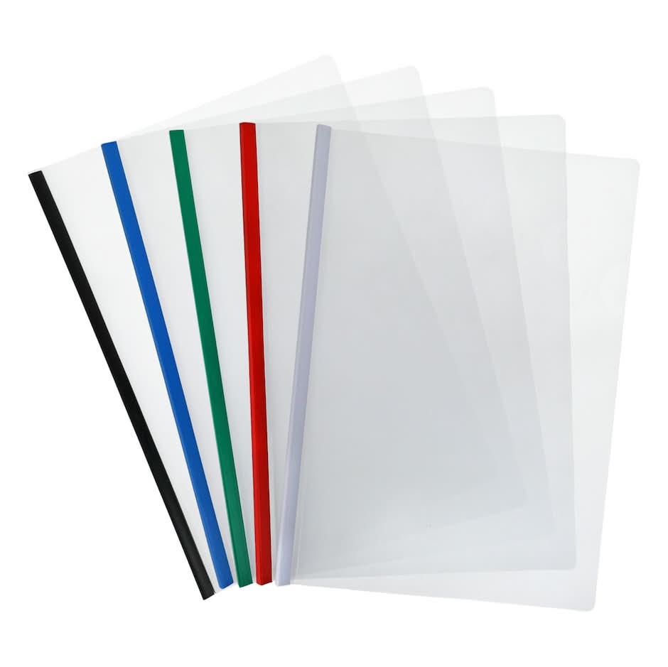 Stick Cover File, Assorted Colors, 5-pc Pack.