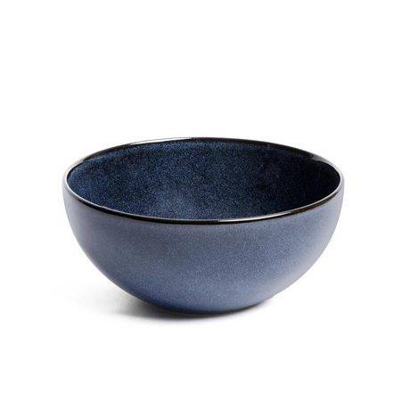 Thyme & Table Stoneware Round Atlantic Bowl, Large, Navy Blue