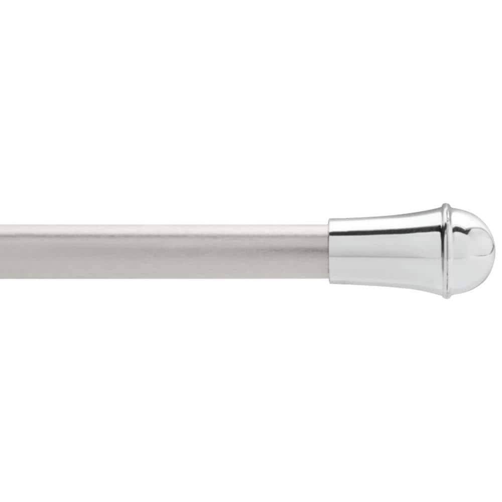 28 In. - 48 In. Single Cafe Curtain Rod In Satin Nickel