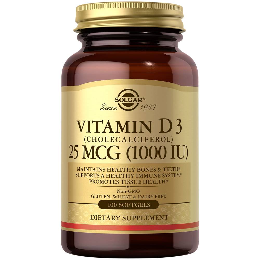 Solgar Vitamin D 1000 Iu 25 Mcg Softgels