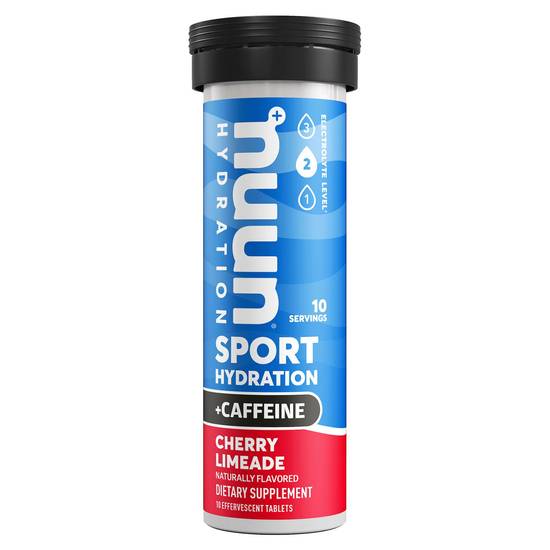 Nuun Sport Hydration + Caffeine Cherry Limeade Tablets, 10 CT