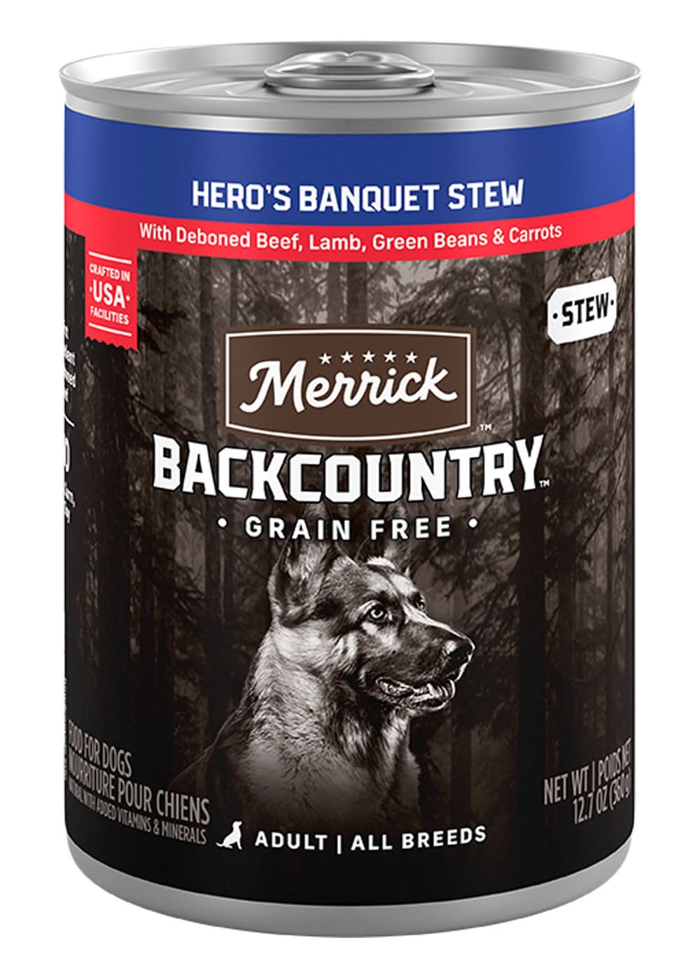 Merrick® Backcountry® Grain Free Hero's Banquet Stew Premium Adult Wet Dog Food - Natural, 12.7 oz (Size: 12.7 Oz)