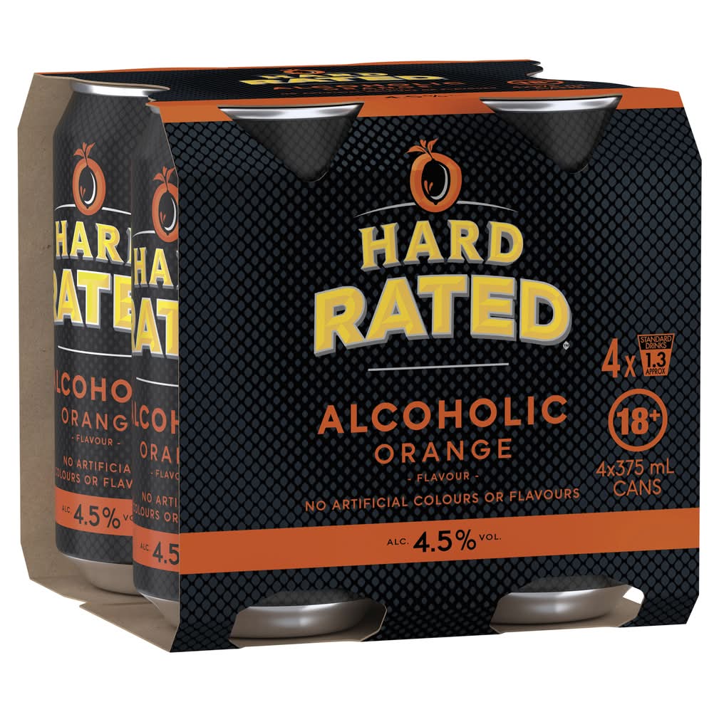 Hard Rated Orange Can 375mL x Pack 4
