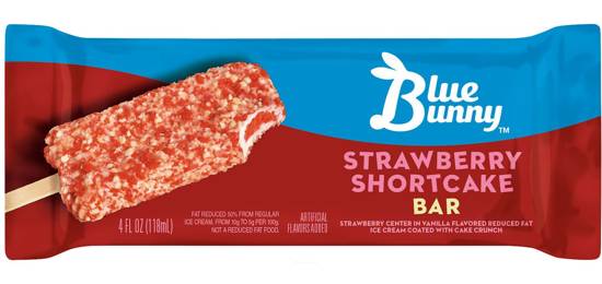 Blue Bunny Bar, Strawberry Shortcake 4oz