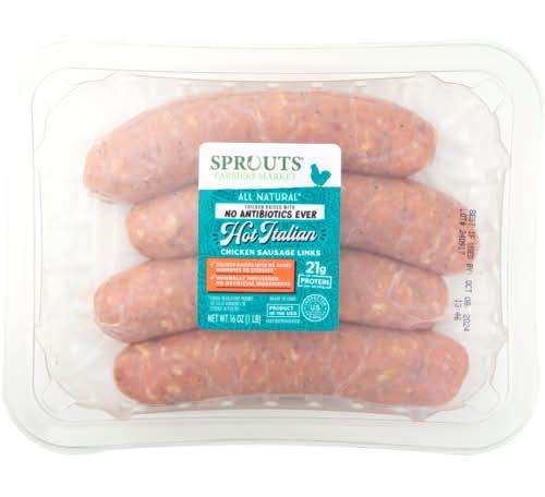 Sprouts Hot Italian Chicken Sausage Links No Antibiotics Ever