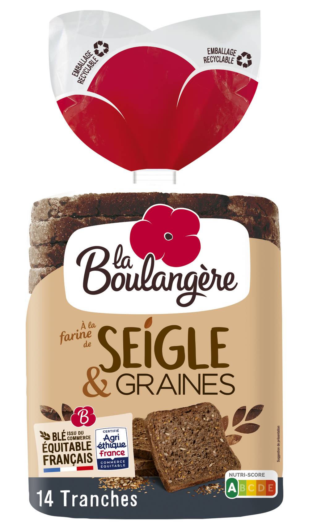 La Boulangère - Pain de mie seigle & graines (500g)